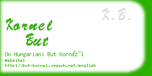 kornel but business card